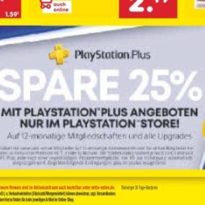 20 Fach Deutschland Card Punkte für PSN Guthaben + 25% Für PS Plus