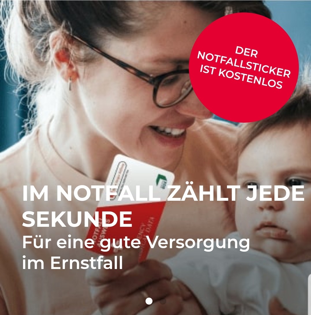 Notfallsticker kostenlos bestellen