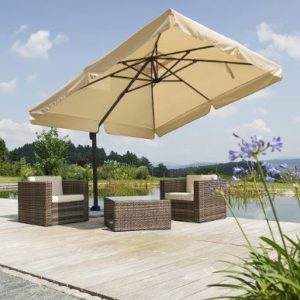 Für nächsten Sommer! 🌞😎 Schneider Sonnenschirm Rhodos 300 x 300 cm für 220,99€ - satte 93€ Ersparnis! 😀