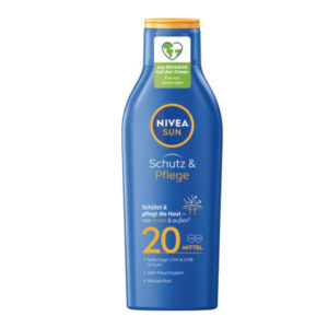 NIVEA SUN Schutz & Pflege Sonnenmilch LSF 20 (250 ml) für 5,11€ (statt 8,95€)