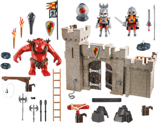 Ritterburg-Set Playmobil Knights Burgtor mit Troll