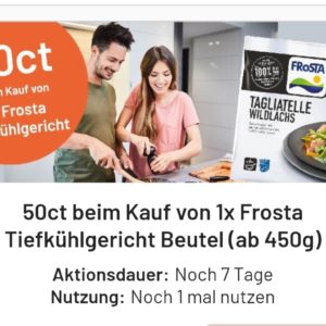 Frosta TK Fertiggerichte (450-500g) für 1,89 dank Kaufland und smhaggle