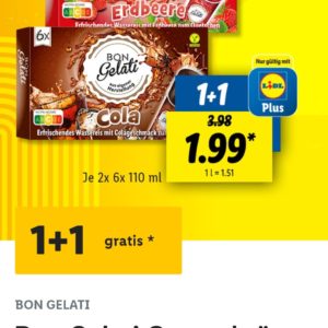 1+1 Bon Gelati Quetschtüten mit der Lidl App