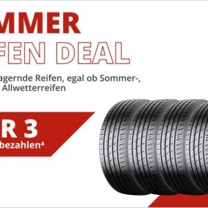 4 für 3 Reifen Deal bei ATU