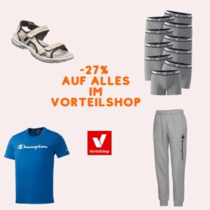 Hitze-Rabatt - 27% auf ALLES im Vorteilshop