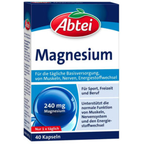 50% Rabatt 🚀 Abtei Magnesium - 40 Kapseln - für 2,69€! 😀
