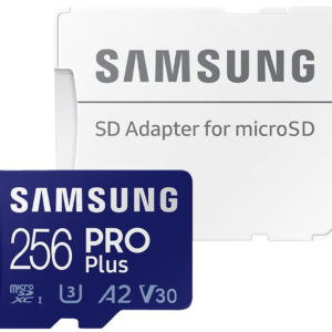 Samsung Pro Plus microSDXC mit 256GB (bis zu 160MB/s, 4K) + SD-Adapter