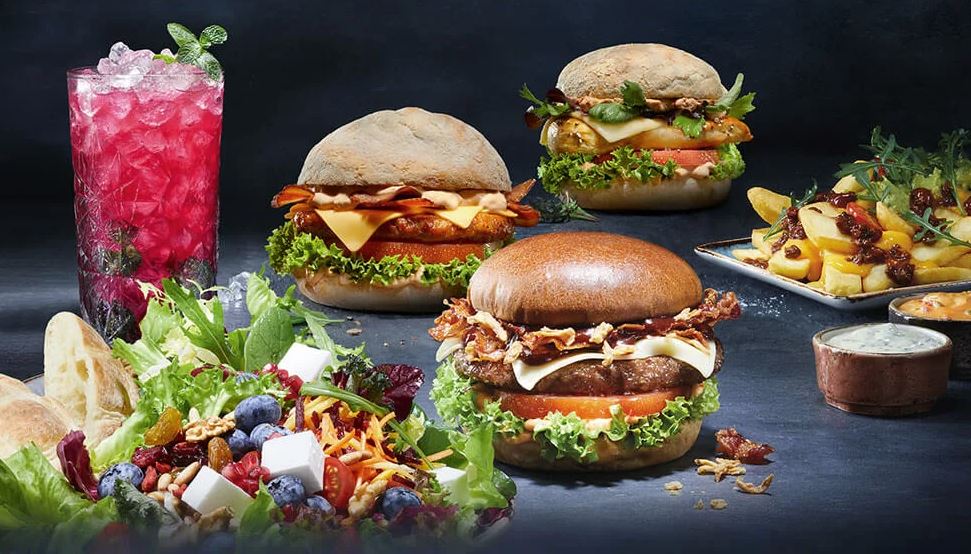 Leckeres Burger-Menü
