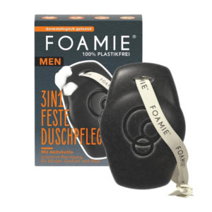 🚀 2,99€ (statt 4,95€): Foamie MEN Festes Duschgel & Shampoo Männer mit Aktivkohle und Rosenholz, 3in1 🚿
