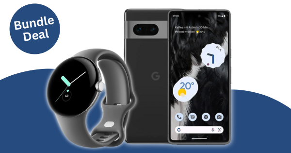 Google Pixel 7 entweder die Google Buds A-Serie oder die Google Pixel Watch im Set