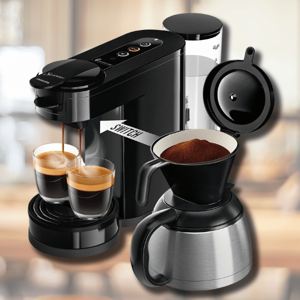 Thumbnail Philips Senseo Switch HD6592 - Pad und Filterkaffeemaschine für 98,99€ (statt 110€)