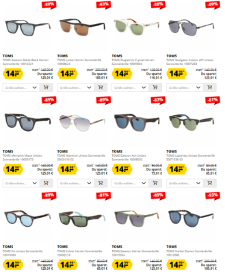 Toms Sonnenbrillen