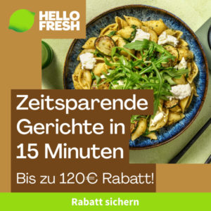 🥗 HelloFresh Kochboxen: Bis zu 120€ Rabatt für Neukunden oder bis zu 117€ Rabatt beim Reaktivieren des Kontos
