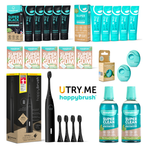 Happybrush Zahnpflege Sparbundle für 79,90€ (statt 131€) – mit Schall-Zahnbürste, Zahnpasta, Mundspülung & mehr