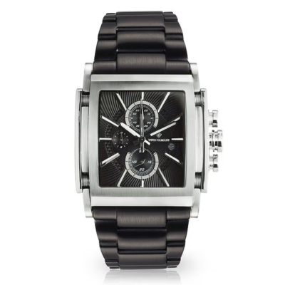 YVES CAMANI ESCAUT CHRONOGRAPH EDELSTAHL SCHWARZ