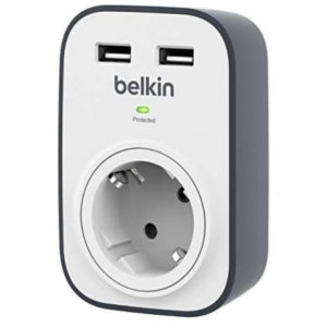 Belkin SurgeCube USB , geschützter Stecker mit 2 USB-Steckplätzen (2,4 A) für 10,39€ (statt 20€)