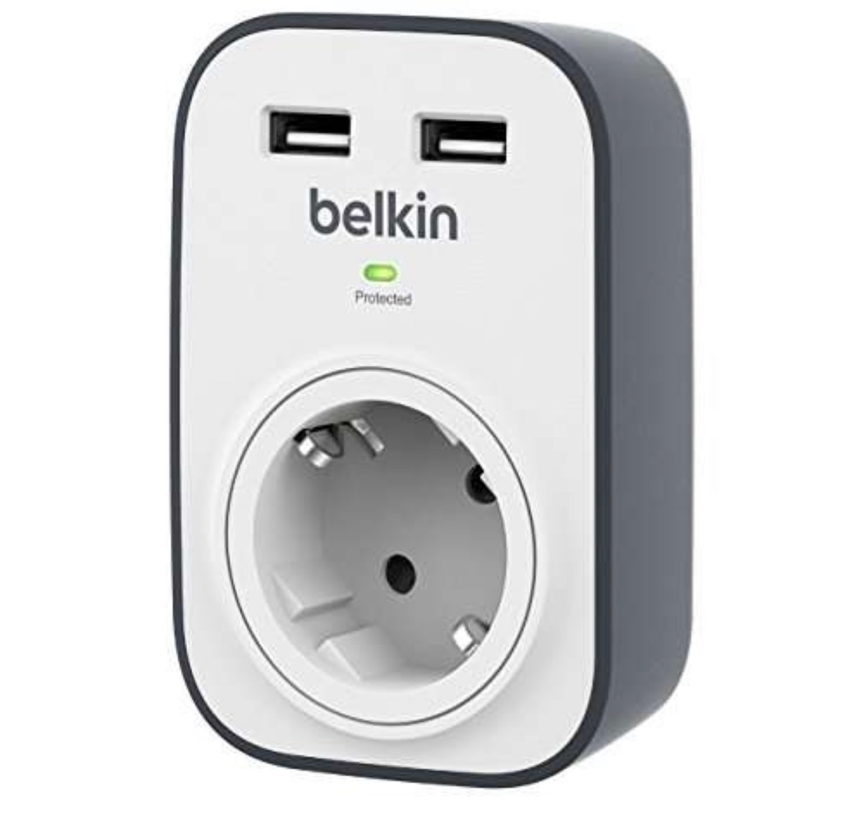 Belkin SurgeCube USB , geschützter Stecker mit 2 USB-Steckplätzen (2,4 A) für 10,39€ (statt 20€)