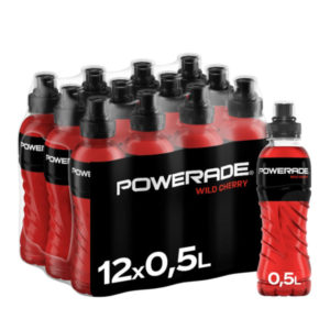 Powerade Sports Wild Cherry  💪  12 x 0,5 Liter Isodrink für nur 8,57€ (statt 15,48€)