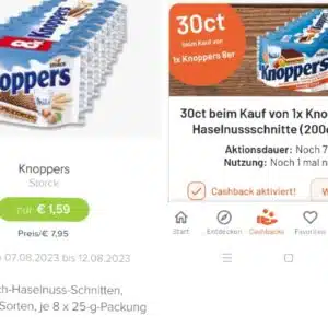 Knoppers 8er für 1,29 Dank Penny und smhaggle