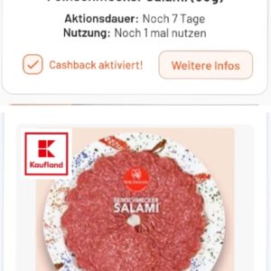 2x Wiltmann Salami à 80 g für 1,48€ Dank Kaufland und smhaggle