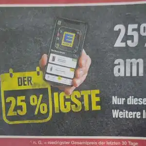 Am 25.08.2023 mit der Edeka-App 25% Rabatt auf Bier! (Nordbay-Sachsen-Thür)
