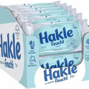 🚀 Nur 0,99€ pro Paket! 🤩 Hakle Feucht Pur - feuchtes Toilettenpapier - im 12er-Pack, 504 Tücher