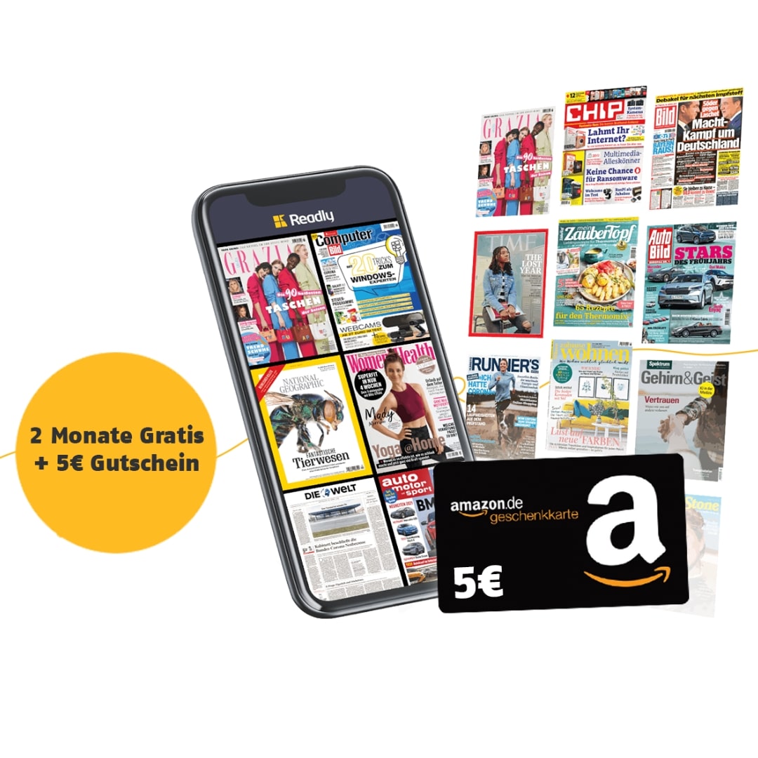 Thumbnail 💥 5€ Amazon.de-Gutschein geschenkt + 2 Monate Readly GRATIS