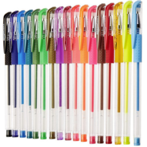 Viele verschiedenfarbige Gel Pens