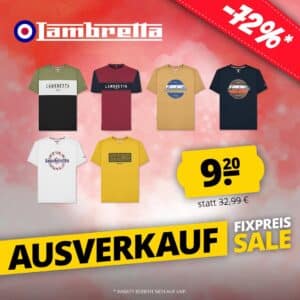 Lambretta Fixpreis Sale ✔️ alle Shirts für 9,20€ ✔️ 29 verschiedene Motive