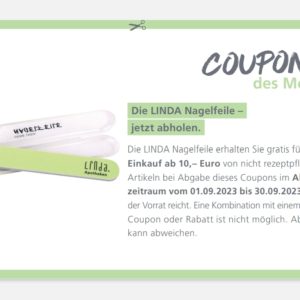 LINDA Apotheke gratis Zugabe ab 10€ MEW