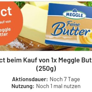 Meggle Butter 250g für 99 Cent Dank Smhaggle