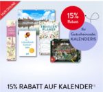 Hugendubel: 15% Rabatt auf Kalender bis 25.09.2023