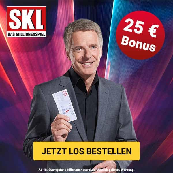 Thumbnail 💰 SKL-Los mit einem 25€ Bonus – Täglich 1 Million Euro und mehr zu gewinnen
