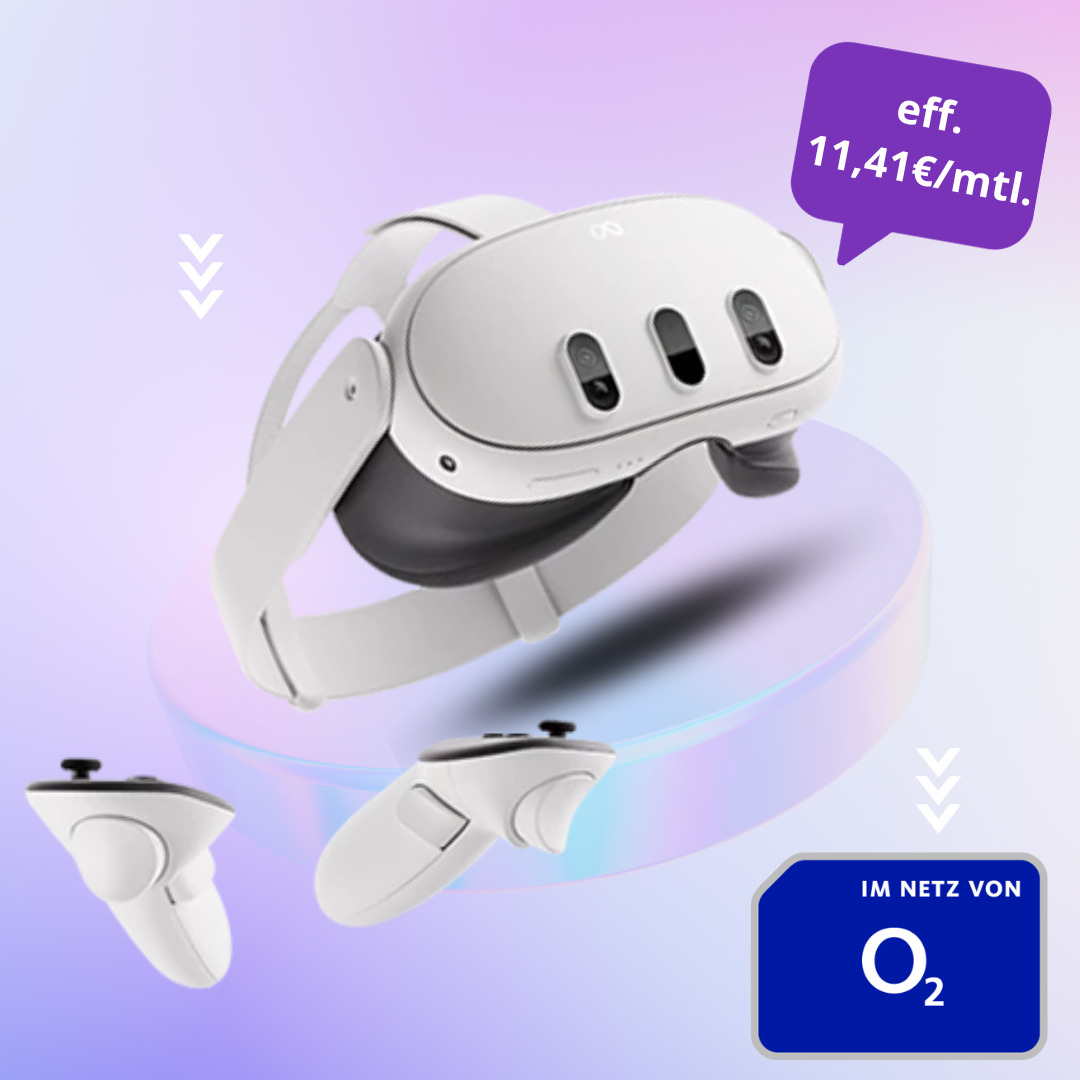 💥 Meta Quest 3 für einmalig 19€ mit 25GB 5G/LTE Allnet für 39,99€/Monat + 200€ Wechselbonus! (O2 Mobile M)