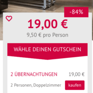 GÜNSTIGER als Miete?! 😳 a&o Hotels: Hotelgutschein für 2 Nächte zu zweit für insgesamt 19€ (6 Hotels in 5 Städten, z.B. Hamburg, Frankfurt & mehr)