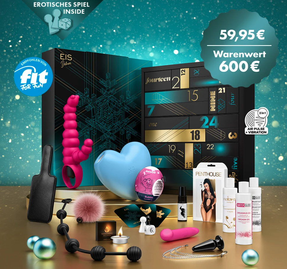 EIS erotischer Adventskalender Deluxe 2023 für Singles &amp; Paare für 59,99€ + VSK (statt 70€)