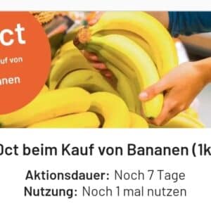 Bananen für ab 59ct/kg  Dank smhaggle und Kaufland