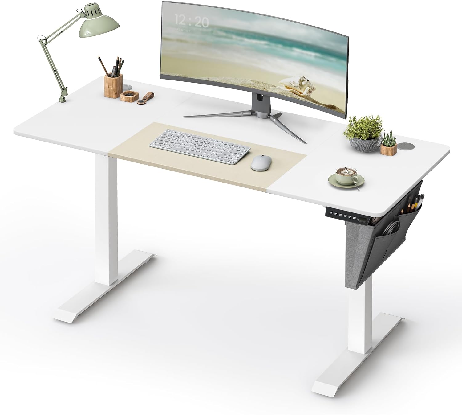 🔥 SONGMICS höhenverstellbarer Schreibtisch für 94,39€ ✔️ mit 4 Speicherplätzen und Tischplatte (60 x 140cm)
