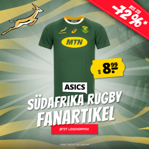 SportSpar: Südafrika Asics Rugby Fanartikel im Sale
