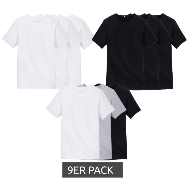 Thumbnail 🚀 Nur 3,33€ pro T-Shirt! 🤩 9er Pack Watson's Herren Basic T-Shirt aus Bio-Baumwolle für 29,97€ (statt 48€)