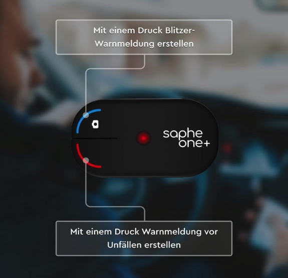📸 Saphe One+ Verkehrsalarm – mit Daten von Blitzer.de für 18,95