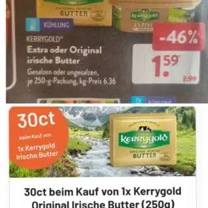 Kerrygold Butter Original für 1,29 Dank Aldi Süd und Smhaggle