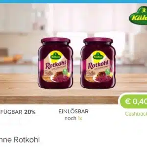 Kühne Rotkohl (680g) für 99 Cent Dank Marktguru &amp; Norma