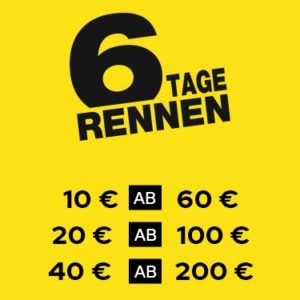 Galeria: Bis zu 40€ sparen beim 6-Tage-Rennen und den Tagesangeboten bis zum 29.10.2023