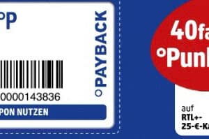 Penny: 40-fach Payback Punkte auf 25€ RTL+ Geschenkkarte