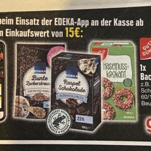 Gratis Back-Dekor bei Edeka Suedbayern, 15€ MEK