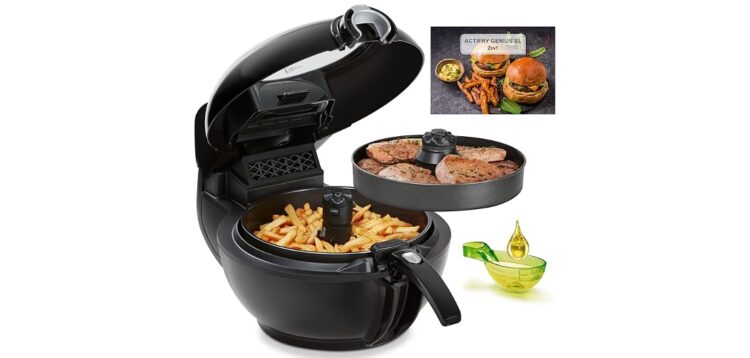 2-in-1 Heißluftfritteuse mit Rührarm Tefal YV9708 ActiFry Genius XL