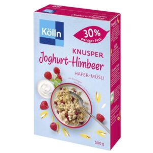 Kölln Müsli Knusper Joghurt Himbeer 30% weniger Fett 500g 7 Packungen