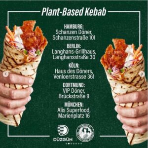 🥙 2x Gratis Döner (vegan) in Berlin, Hamburg, Köln, Dortmund, München: Donnerstags kostenlose Döner für "Doppelgänger" (zu zweit im Partnerlook)