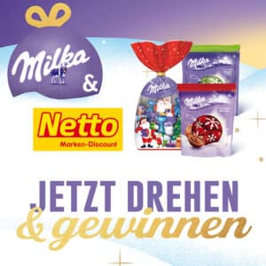 Weihnachtsrad drehen &amp; gewinnen mit Netto und Milka